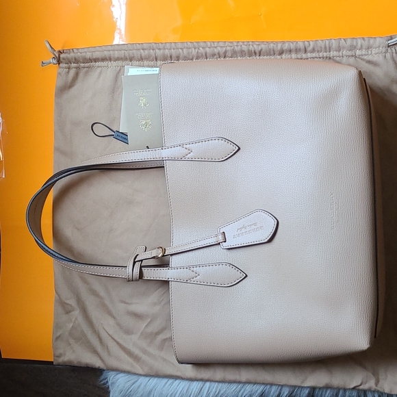 Burberry Haymarket colors check leather Mid camel reverse tote - Picture 15 of 16